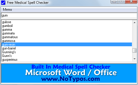 Free Medical Spell Checker - Screenshot #1