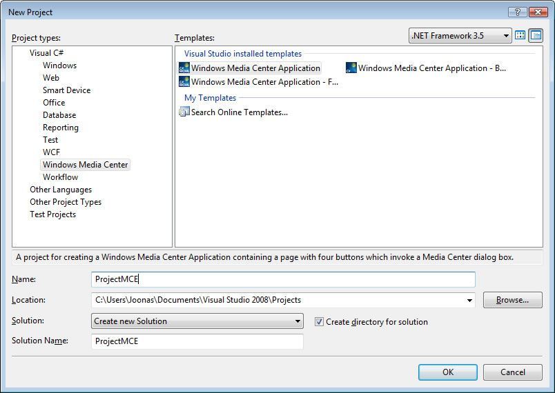 Microsoft Windows Media Center SDK - Screenshot #1