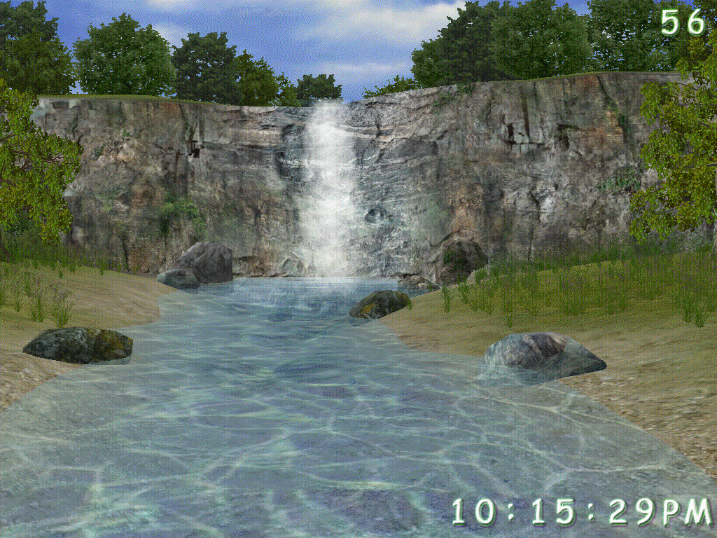 3D Waterfall Screensaver - Screenshot #3