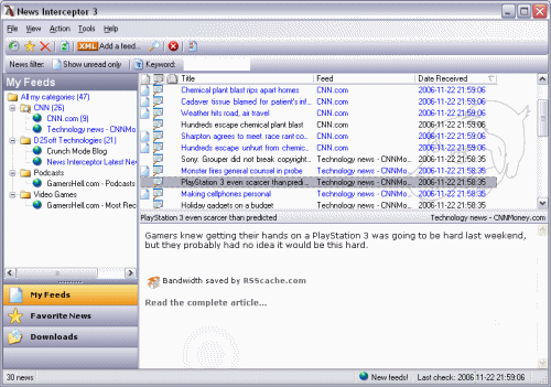 News Interceptor - Screenshot #1