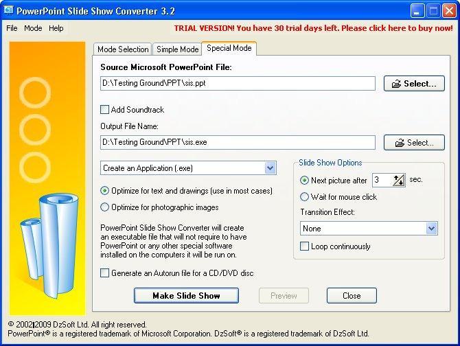 PowerPoint Slide Show Converter - Screenshot #2