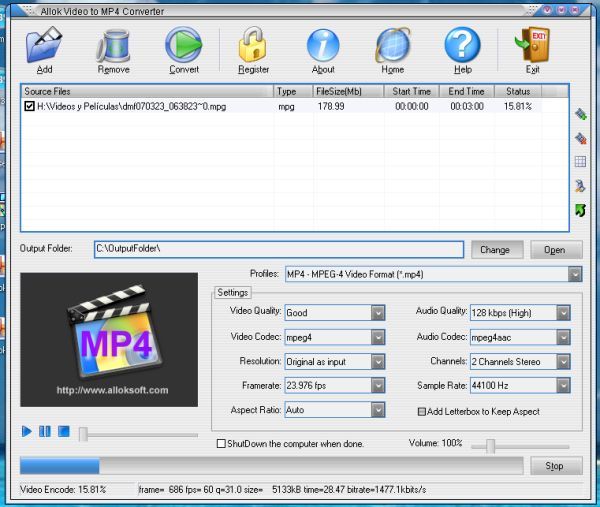 Allok Video to MP4 Converter download for free SoftDeluxe