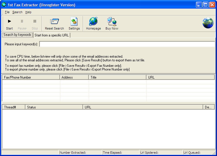 1st Fax Extractor - Screenshot #1